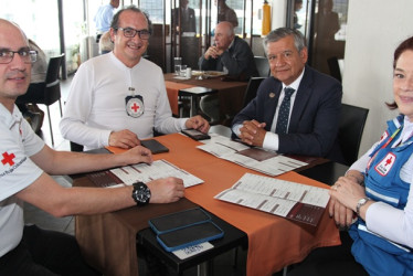 Sergio Ocampo López, Francisco Ortiz, Carlos Humberto Orozco y Eliana María Aristizábal.