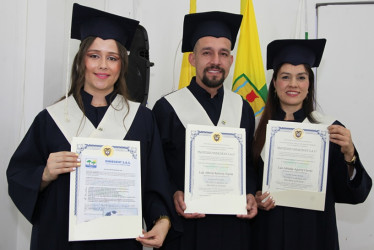 Yolaidis Giraldo, Luis Ramírez y Luz Adriana Aguirre.