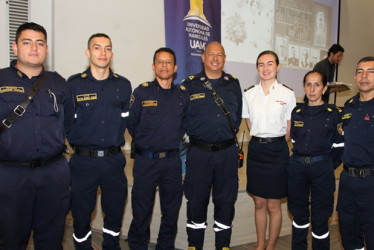 Fotos | Argemiro Idárraga | LA PATRIA Jonathan Franco, Víctor Manuel Henao, Jorge Iván Quintero, Martín Zapata, Valentina Marín, Angélica Hurtado y Carlos Quintero.