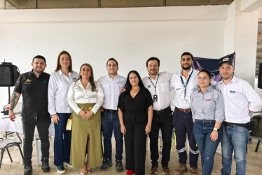 Cristian Cardona, Angélica María Orozco, Alejandra Galvis, primera gestora de Marmato; José Miguel Ceballos, Luz Dary Montoya, Gildardo Muñoz, Carlos Robles, Vanessa Carvajal y Cristian Londoño.