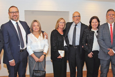 Fotos | Argemiro Idárraga | LA PATRIA Marcelo Salazar, Santiago Jaramillo, Ana María Duque, Olga Lucía Cardona, Óscar Jaramillo Robledo, Carmen Dussán, Hernando Duque y Mónica Londoño.