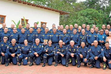 Fotos | Argemiro Idárraga | LA PATRIA Integrantes del Cuerpo de Bomberos de Manizales durante la conmemoración de sus 100 años de servicio a la comunidad.
