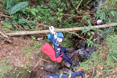 Bomberos de Chinchiná atendió dos accidentes con motociclistas