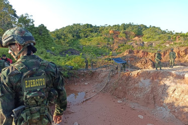 Fuerza Pública interviene una de las principales minas ilegales de Caldas