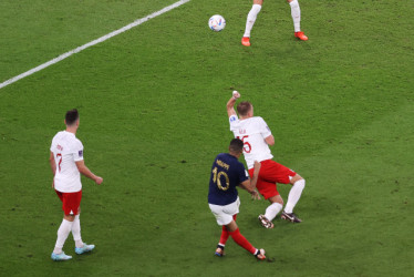 La jugada del segundo gol de Kylian Mbappé que cerró la victoria francesa (3-1) ante Polonia. 