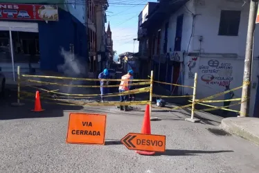 Están reparando cámara de alcantarillado afectada en Anserma