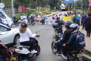 protesta contra el alcalde de Manizales