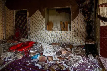Una vivienda afectada por el terremoto en Khoy, Irán.