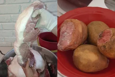 La carne, según la queja, tiene más cebo que carne. Esto lo denunciaron en un colegio rural de Neira. Guayabas en mal estado, otra denuncia.