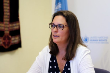Juliette de Rivero, representante en Colombia de la Oficina del Alto Comisionado de las Naciones Unidas para los Derechos Humanos.