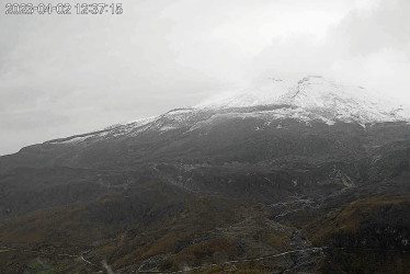 Foto|Cortesía Servicio Geológico Colombiano|LA PATRIA Imagen captada desde el sector El Gualí del Volcán Nevado del Ruiz.
