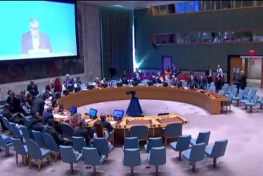 Rodrigo Londoño en su intervención ante la ONU. 