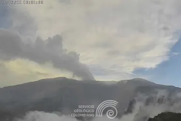 El volcán Nevado del Ruiz este jueves 11 de mayo. 