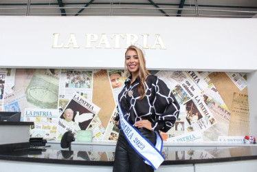 Alejandra Osorio Ocampo en su recorrido por los medios de Manizales. 