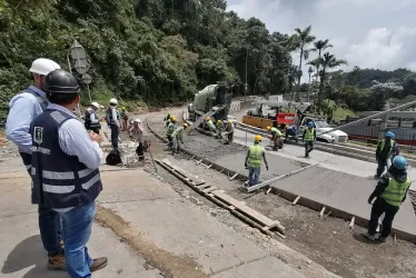 Las obras en el sector de Los Cedros. 