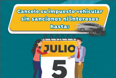 Hasta el 5 de julio se puede cancelar el impuesto vehicular en Caldas 
