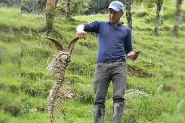 Luis Eduardo Ríos Velásquez, propietario de la finca Las Cruces en la vereda La Candelaria (Salamina)