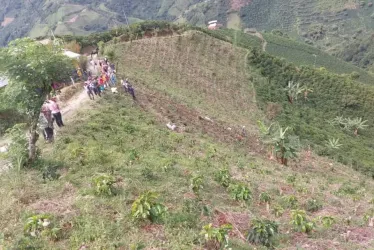 Sitio del accidente en la vereda Diamante. 