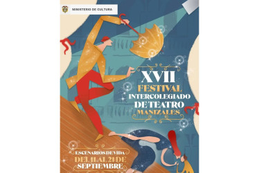 Póster oficial del Festival Intercolegiado de Teatro de Manizales 2023