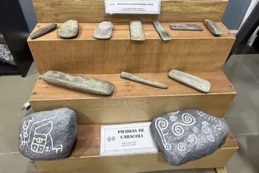 Muestra de objetos precolombinos, de Marquetalia.