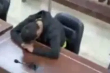 Su reacción al conocer que lo mandaban a prisión.