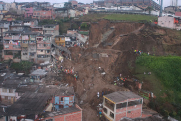 Deslizamiento en el barrio Cervantes de Manizales en el 2011