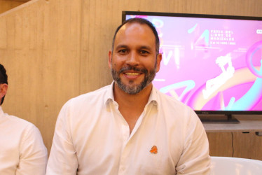 Carlos Alberto Arias Jiménez, durante el Foro que tuvieron los candidatos a la Alcaldía durante la Feria del Libro de Manizales.