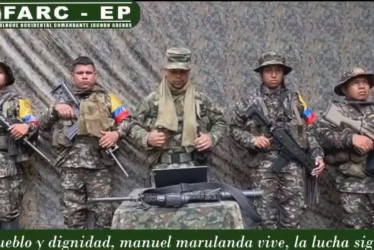 Mediante un video, el frente Jaime Martínez del Estado Mayor Central anunció la medida de cese al fuego unilateral.