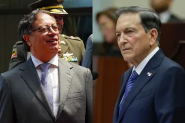 Gustavo Petro y Laurentino Cortizo. 