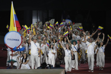 Delegación de deportistas colombianos en Chile.