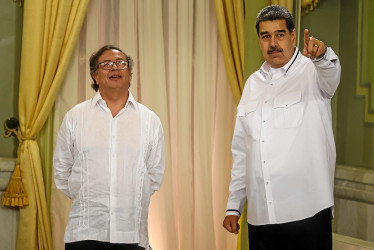 Foto | EFE | LA PATRIA La reunión entre Nicolás Maduro y Gustavo Petro se dio el sábado en Caracas (Venezuela).
