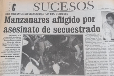 En 1999 LA PATRIA informó sobre un crimen del Ejército Revolucionario Guevarista en Caldas.