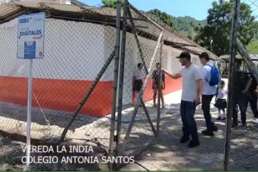 Las obras en el colegio Antonia Santos tienen feliz a la comunidad.