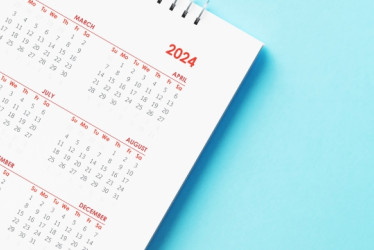 Imagen de un calendario del 2024
