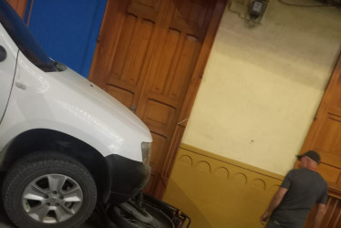 Choque en casco urbano en Pácora. 