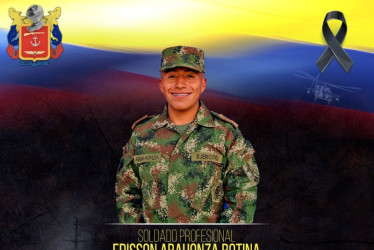 Edisson Abahonza Botina, soldado profesional asesinado.