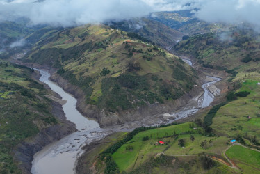 Embalse Mazar, este miércoles en la provincia del Azuay (Ecuador). 