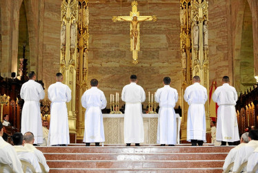 Ordenación de los siete diáconos en la Catedral Basílica de Manizales.
