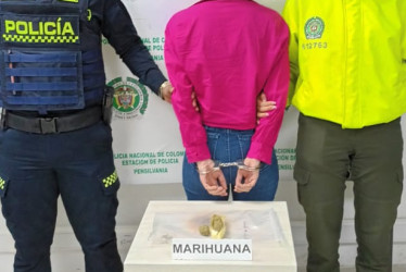 La detenida pretendía ingresar 53 gramos de marihuana ocultos en sus partes íntimas.