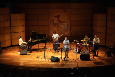 Presentación en el auditorio de la Universidad Nacional, sede Manizales, de la banda de la Universidad de Alabama (Estados Unidos) durante la pasada edición del Festival Colombo Jazz.