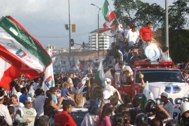 Celebración en Manizales Copa Libertadores de América del Once Caldas