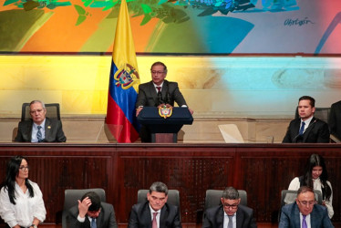 Foto | EFE | LA PATRIA Gustavo Petro, presidente de Colombia, durante su intervención en el Congreso de la República