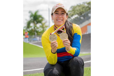 Mariana Pajón, doble medallista de oro en los Juegos Olímpicos.