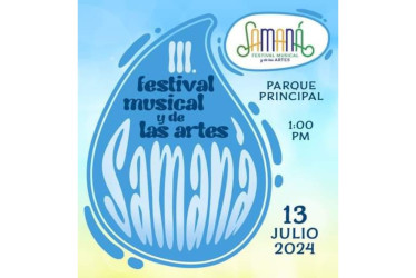 El tercer Festival Musical y de las Artes se realizará mañana en la plaza principal de Samaná.