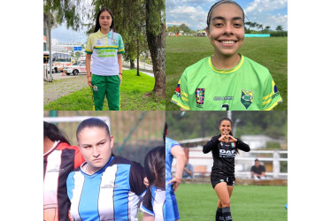 Las capitanas de los equipos finalista de la Copa La Patria Femenina. 