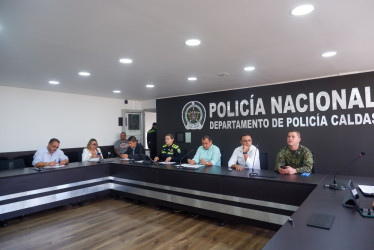 El consejo de seguridad se realizó en el Comando de Policía de Caldas. 