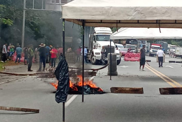 Sector donde se realiza la protesta, El Planchón en La Pintada (Antioquia), en la vía Manizales - Medellín. 