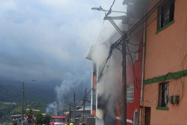 El incendio. Foto de Bomberos.