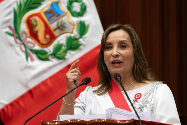 Dina Boluarte, presidenta de Perú.