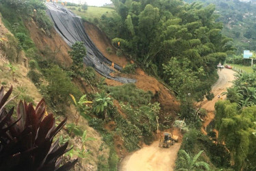 El punto que será intervenido en la antigua vía Manizales - Chinchiná. 